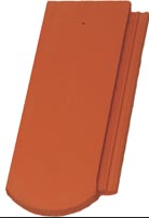 Rundo tehlovočervená polovičná